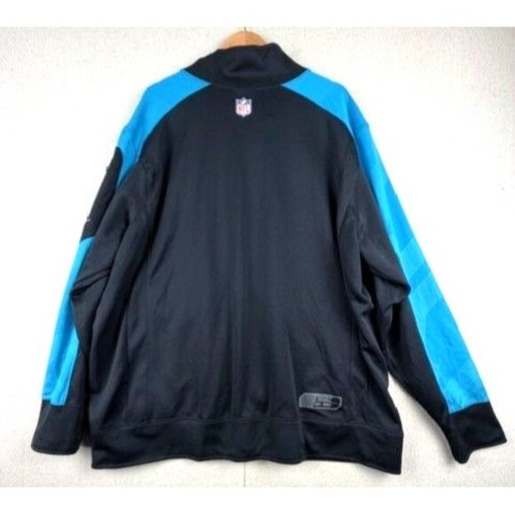 Nike NFL Carolina Panthers Dri-Fit field Full-Zip Jacket Black & Blue Men's 3XL - Picture 2 of 12